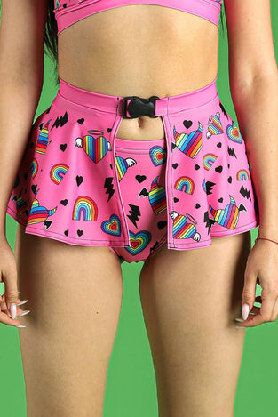 Cupid’s Canvas Mini Clasp Skirt Close View