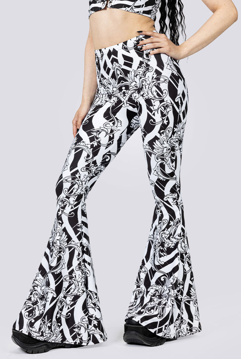 Damned Ornament Flare Pants Set Pants Close Up Gothic Clothes