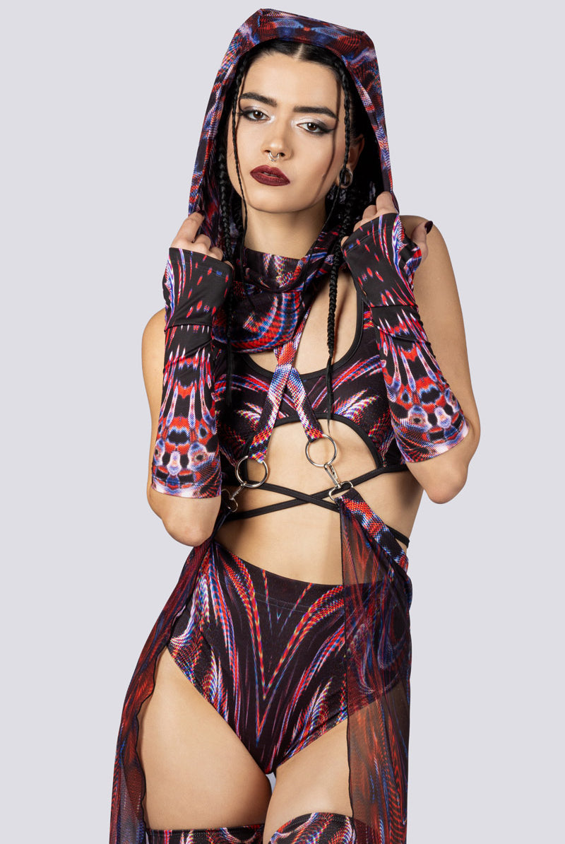 Dark Desire High Cut Booty Shorts Close Full View