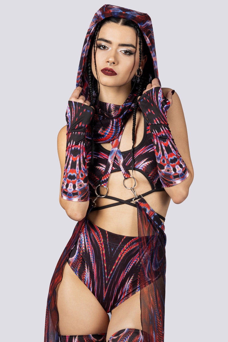 Dark Desire High Cut Booty Shorts Close Full View