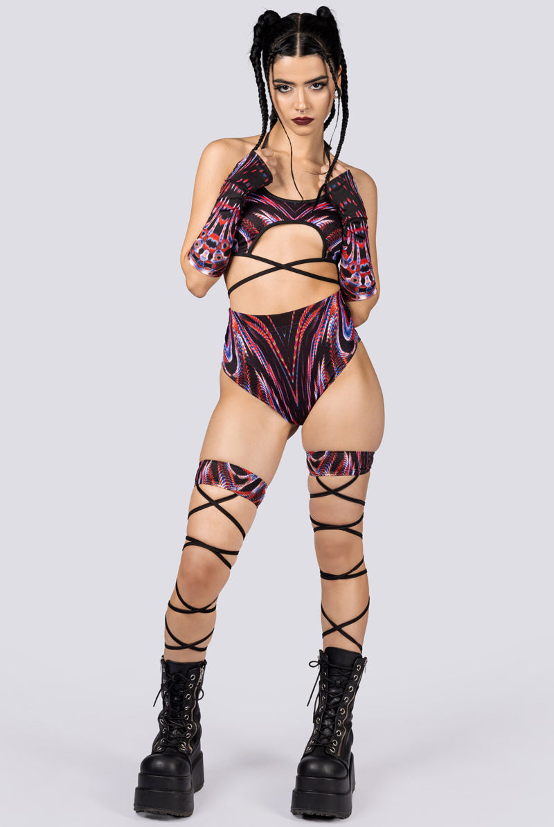 Dark Desire High Cut Booty Shorts Front View