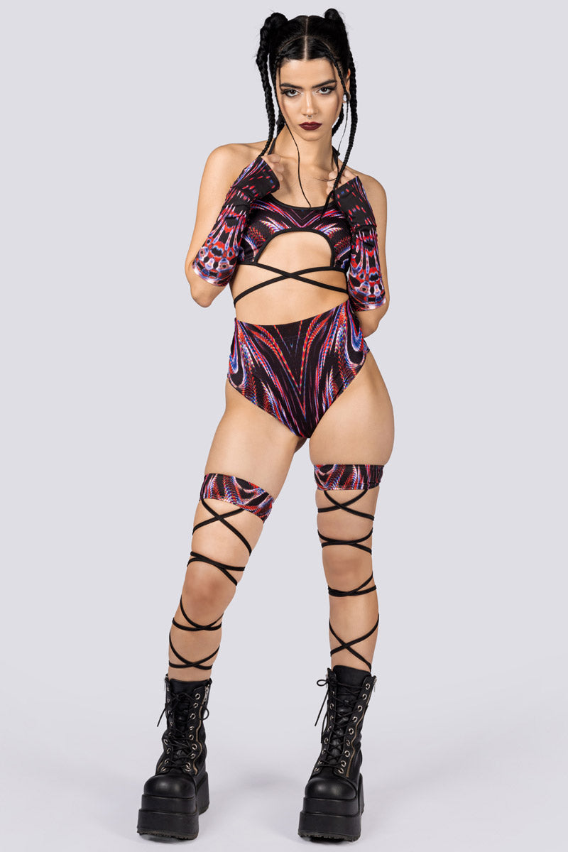 Dark Desire High Cut Booty Shorts Front View