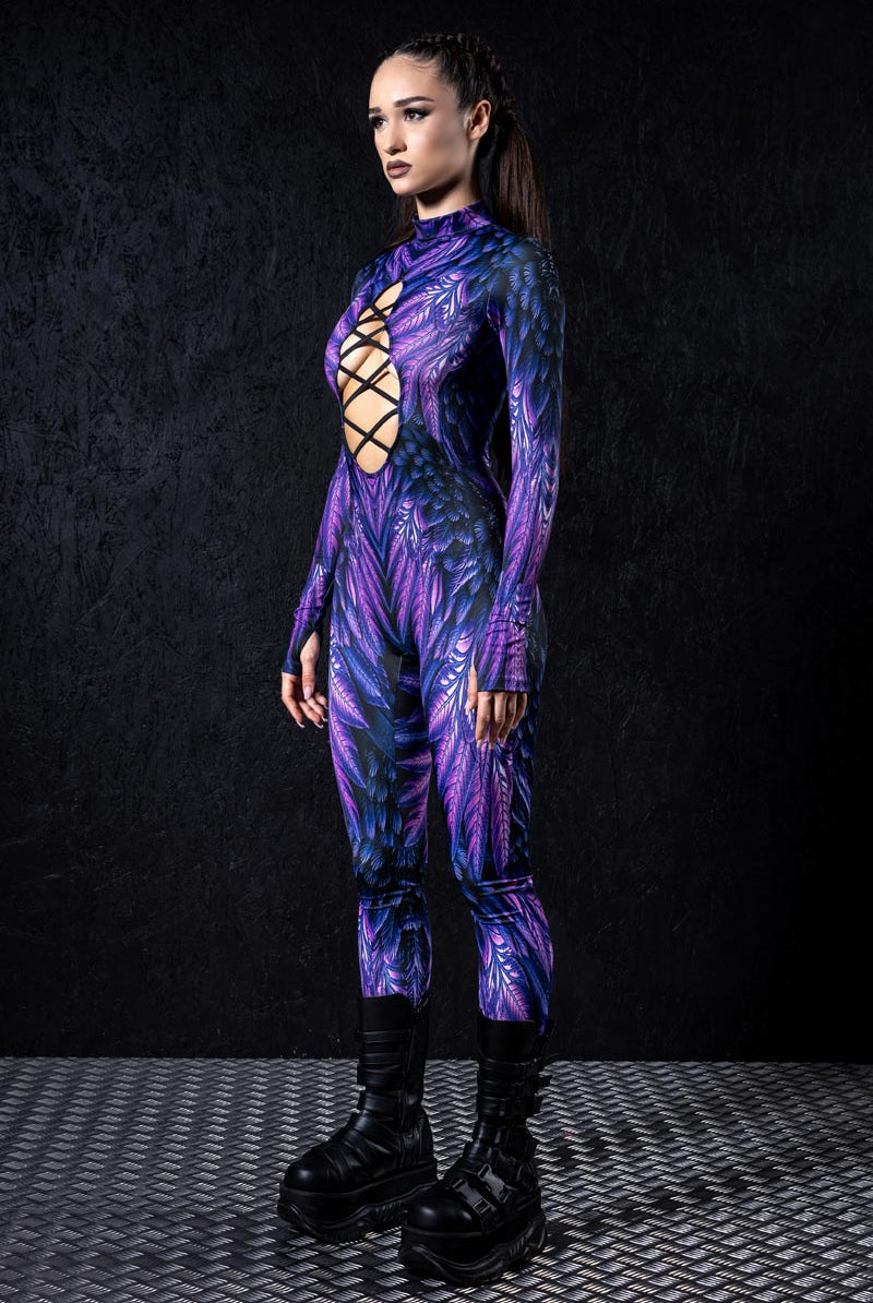 Sexy Purple Dark Fairy Open Front Costume for Women | Devil Walking Sexy Purple Dark Fairy Open Front Costume for Women | Devil Walking