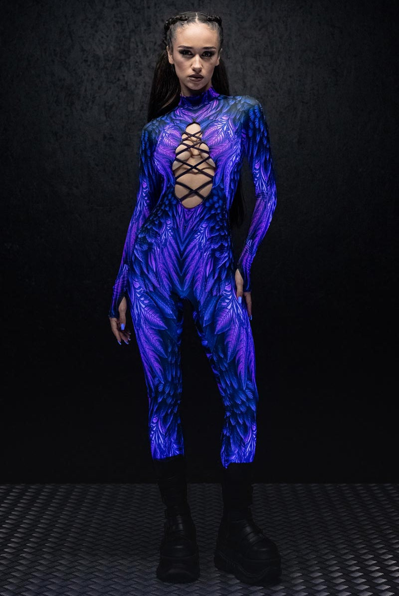 Dark Fairy Open Front Costume UV Front View