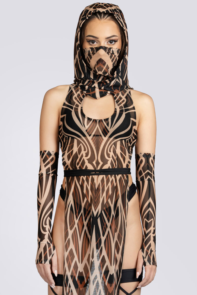 Desert Omen High Slit Dress Festival Wear