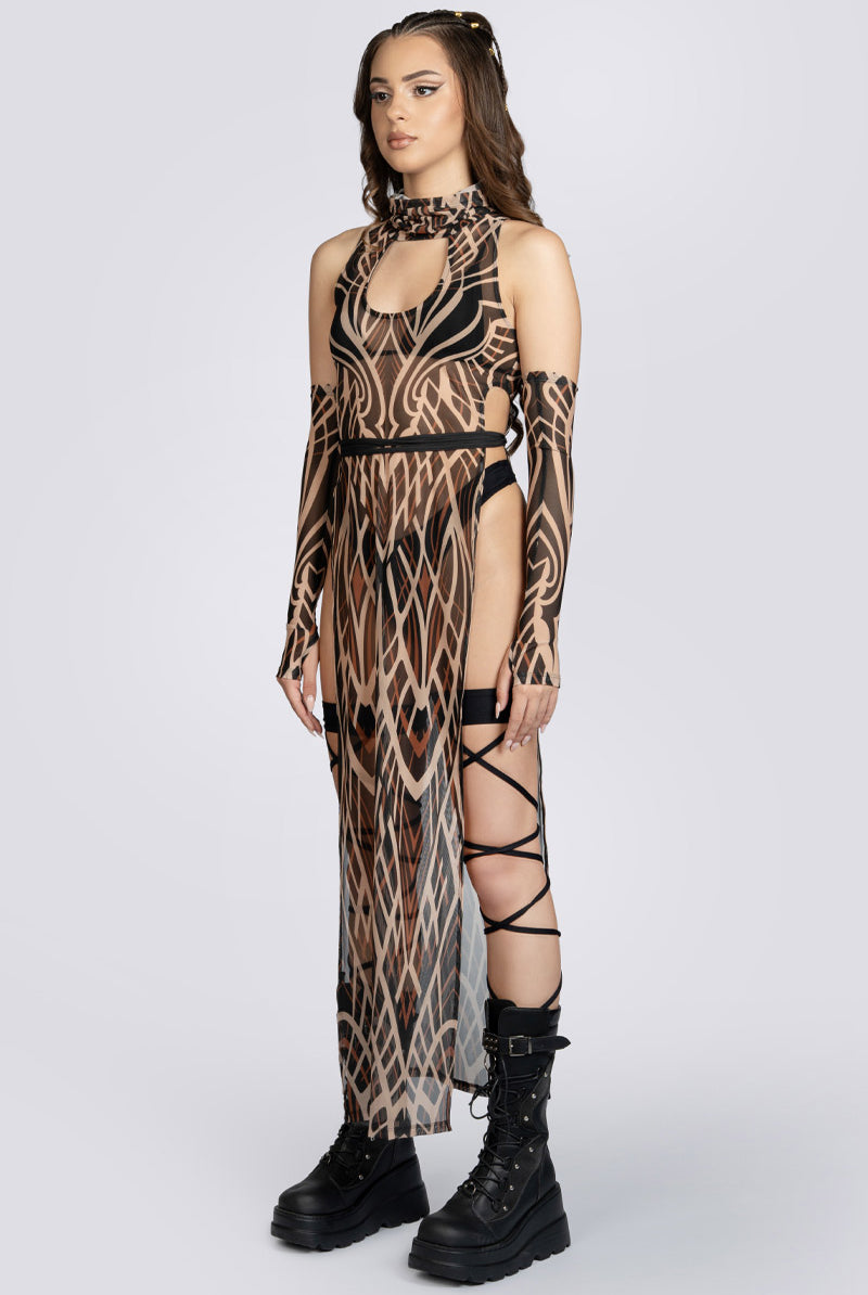 Desert Omen High Slit Dress Festival Clothing