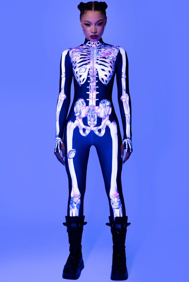 Diamond Skeleton Costume Halloween Outfit