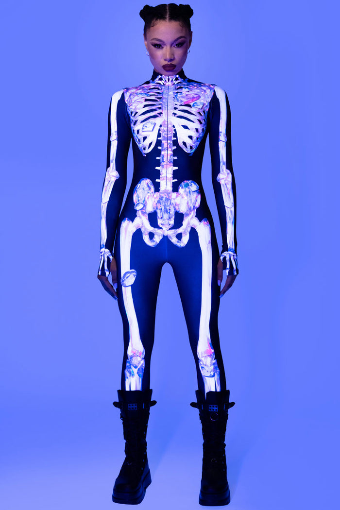 Diamond Skeleton Costume Halloween Outfit