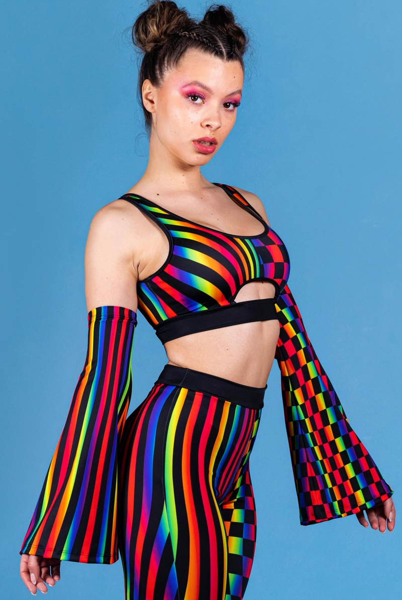 Disco Duality Bell Bottoms Set Side View