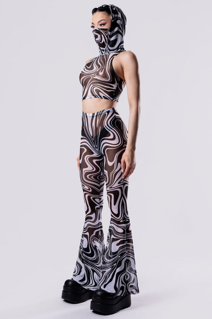 Rave Outfit Dissonance Flared Pants Set Side View