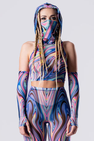 Rave Outfit Dreamwaver Flared Pants Set Close Front View