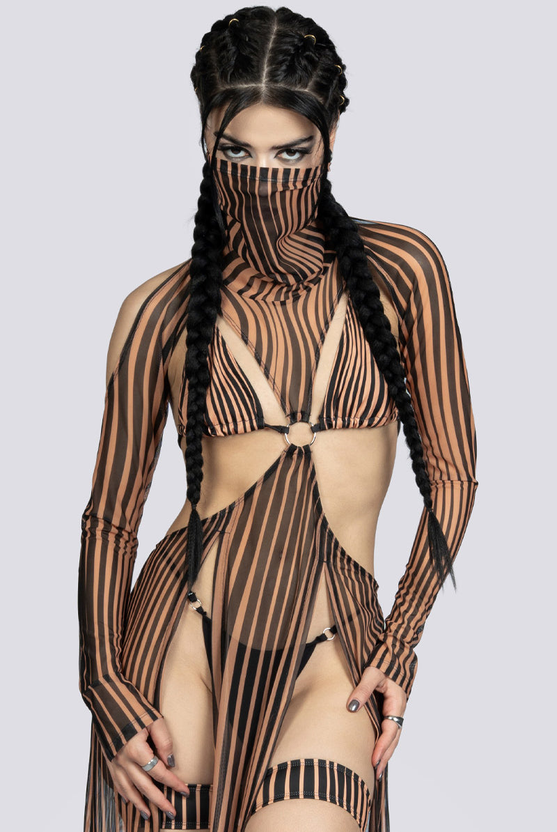 Dune Cut Out Maxi Mesh Dress Festival Wear