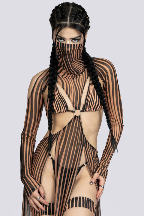 Dune Cut Out Maxi Mesh Dress Festival Wear
