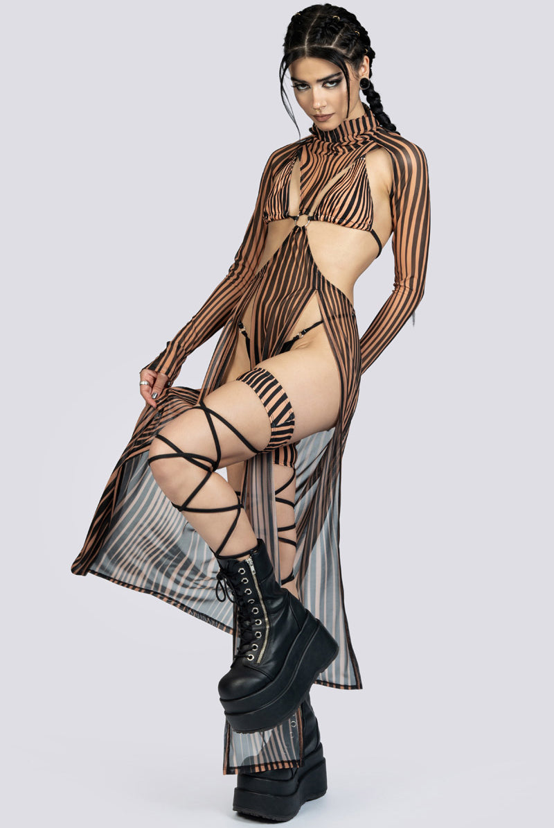 Dune Cut Out Maxi Mesh Dress
