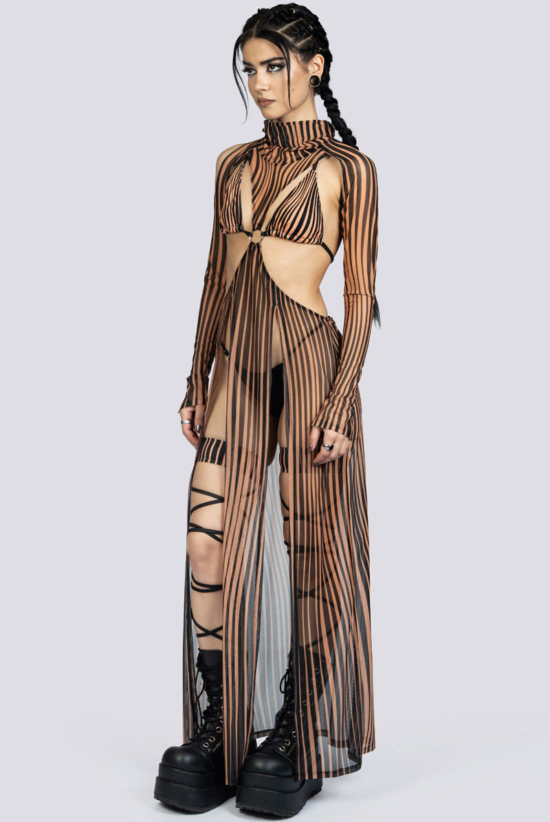 Dune Cut Out Maxi Mesh Dress