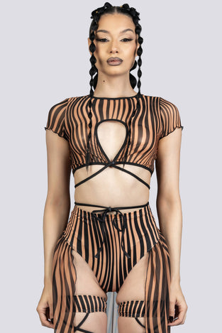 Dune Open Front Sheer Maxi Skirt Set Festival Outfit