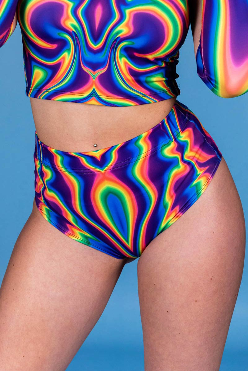 Electric Feel Booty Shorts Set Side View