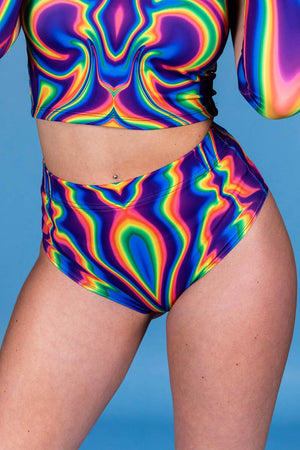 Electric Feel Booty Shorts Set Side View