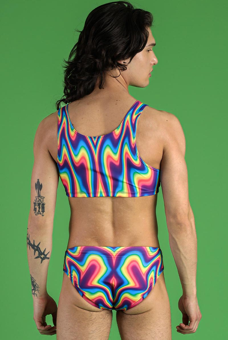 Electric Feel Men's Swim Brief Set Back View