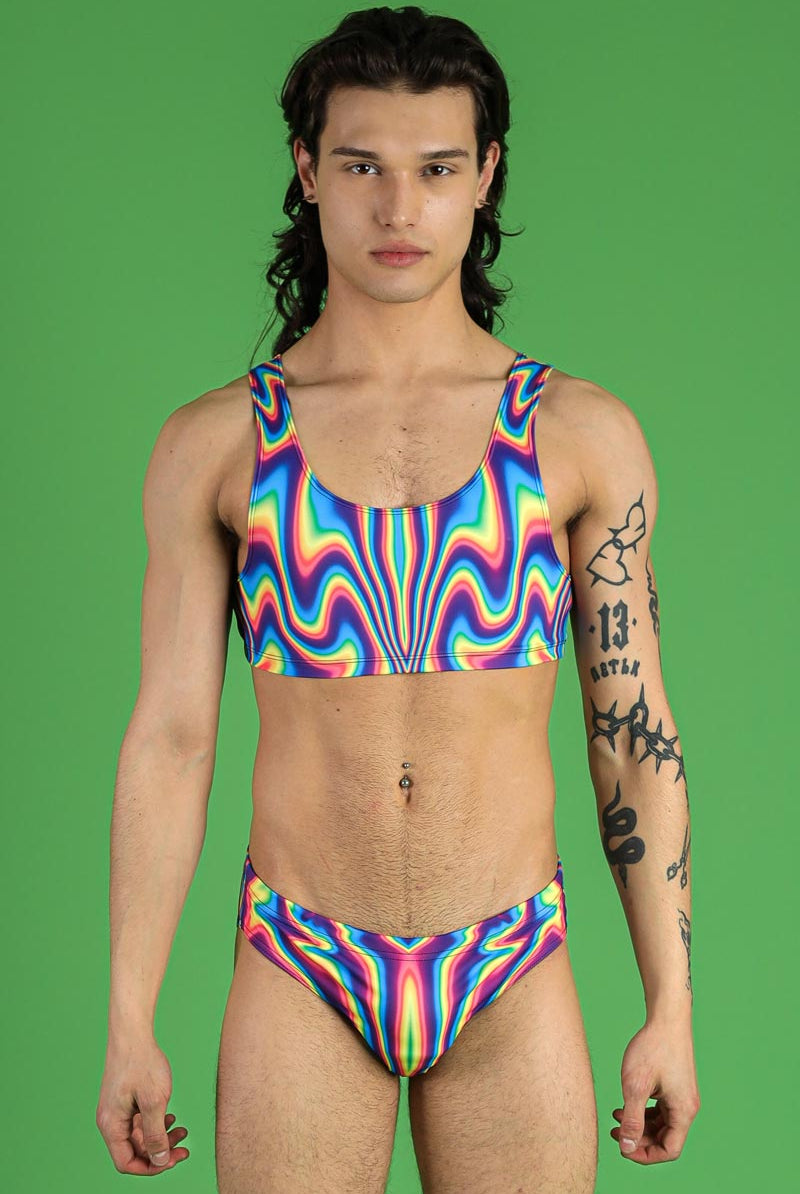 Electric Feel Men's Swim Brief Set Front View