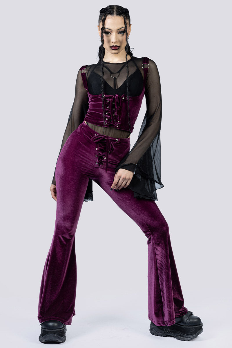 Electric Plum Underbust Corset Full Body Gothic Clothing