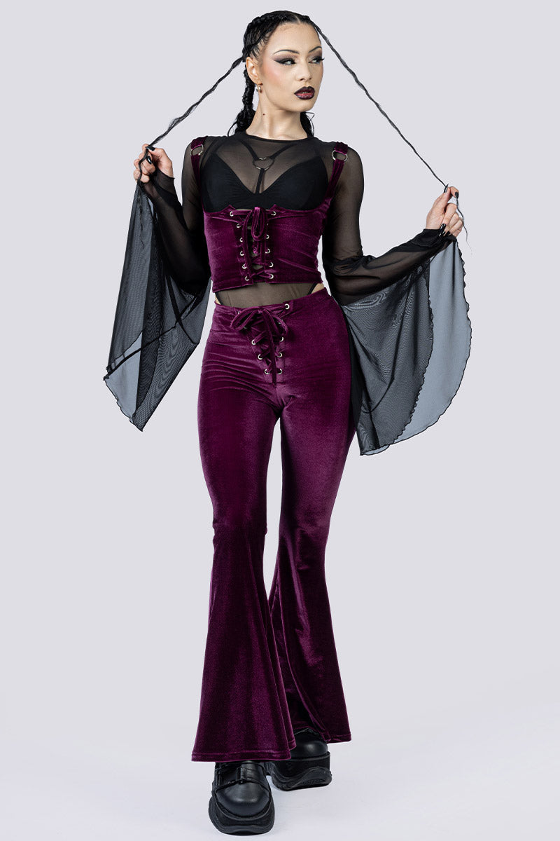 Electric Plum Underbust Corset Gothic Clothes