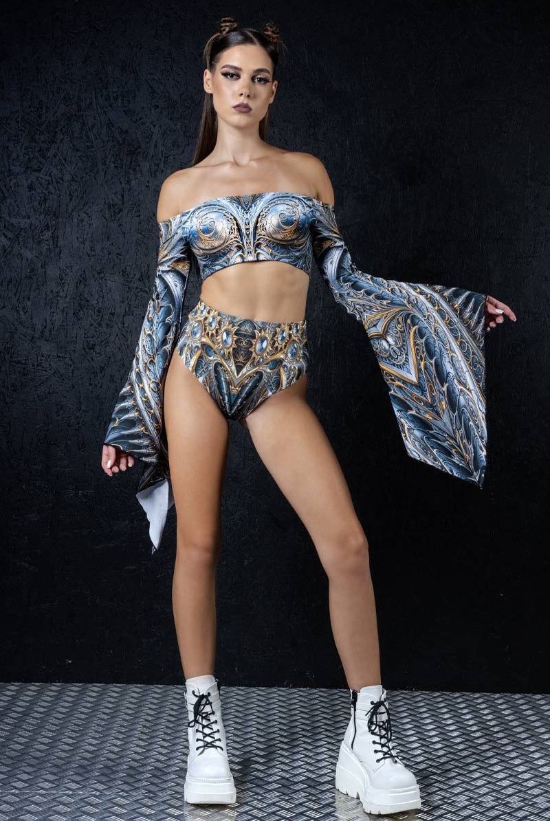 elven-princess-off-shoulder-long-sleeve-crop-top-front-view