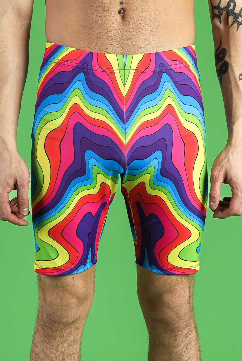 Emoji Spectrum Men's Biker Shorts Close View
