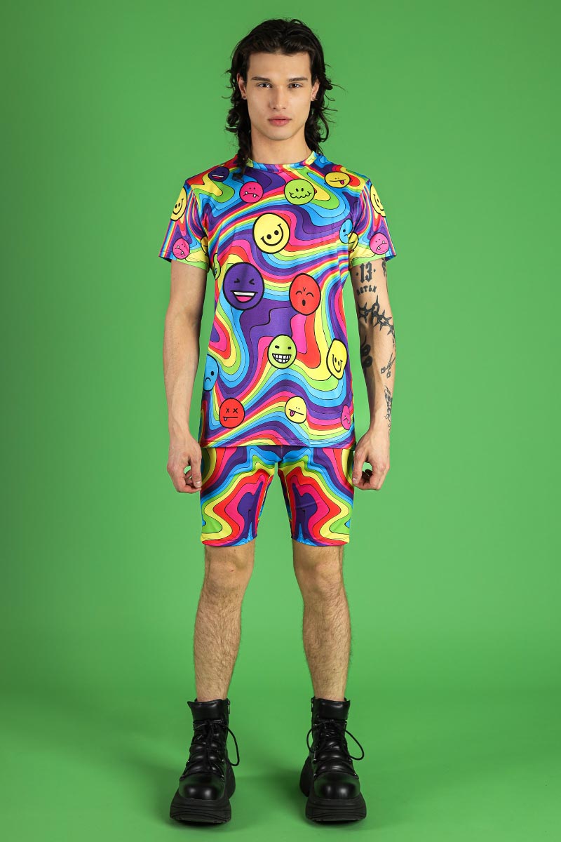 Emoji Spectrum Men's Biker Shorts