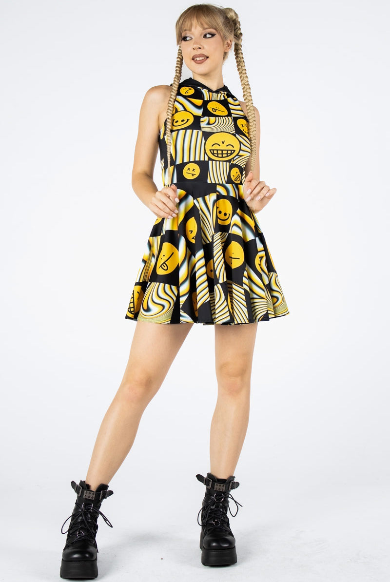 Emojination Hoodie Skater Dress Full View