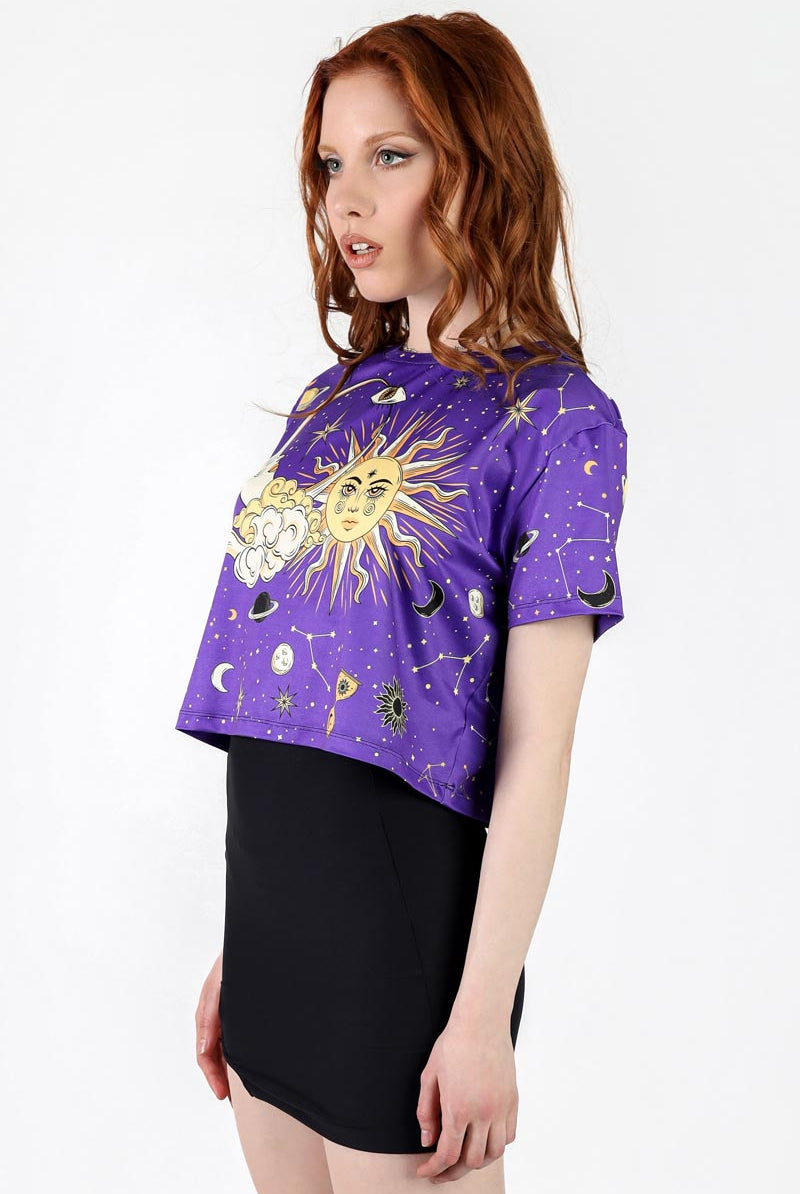 Enchanted Sky Cropped Tee Side View