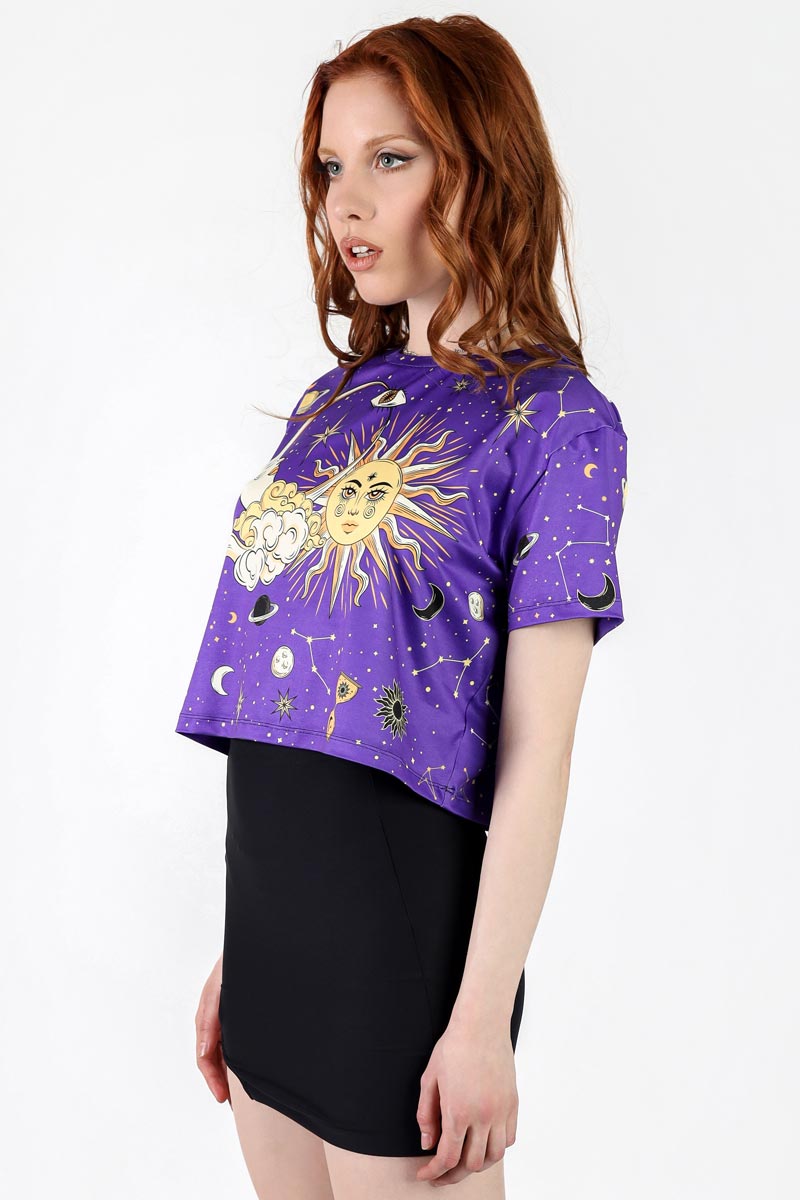 Enchanted Sky Cropped Tee Side View