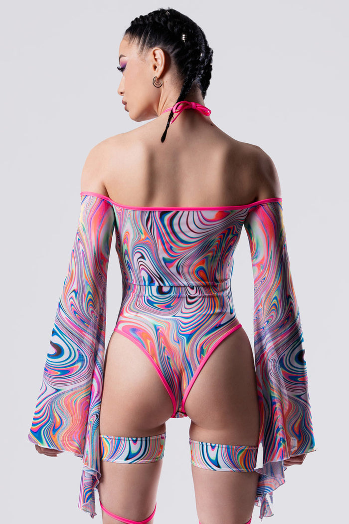 Rave Outfit Endless Hypnosis Bodysuit Close Back View