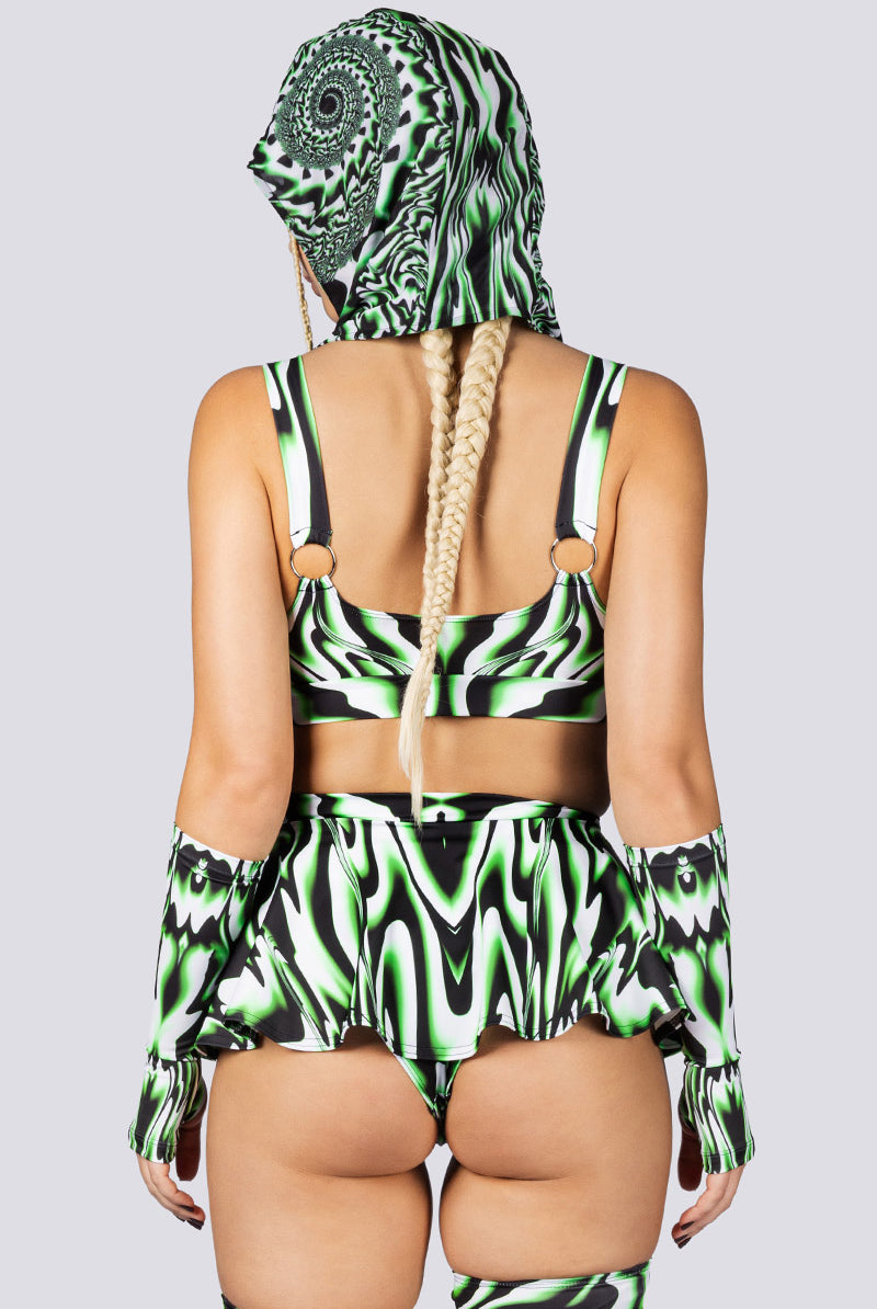 Energy Flow Mini Clasp Skirt Close Back View