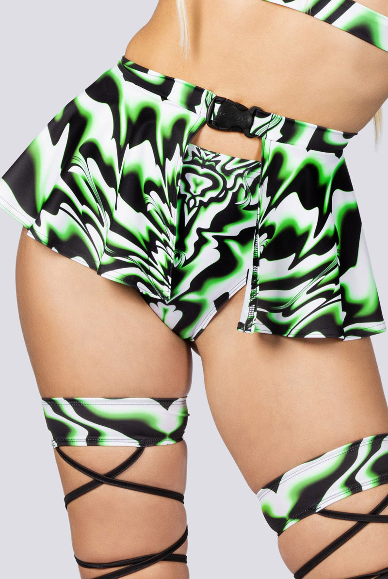 Energy Flow Mini Clasp Skirt Close View