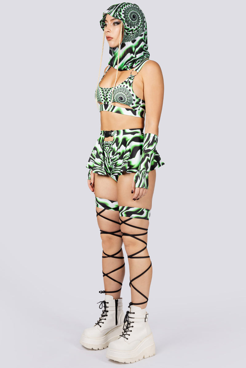 Energy Flow Mini Clasp Skirt Set Full Side View