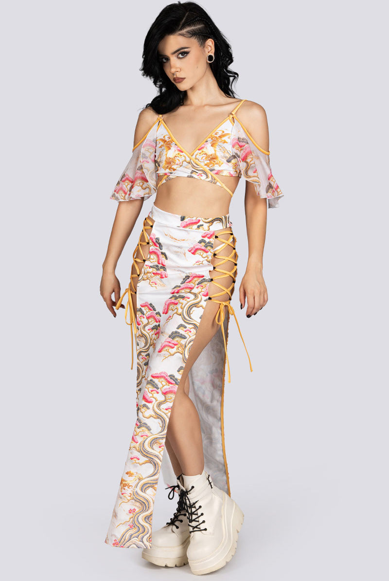 Eternal Blossom V Neck Bra Top Halloween Costume Women