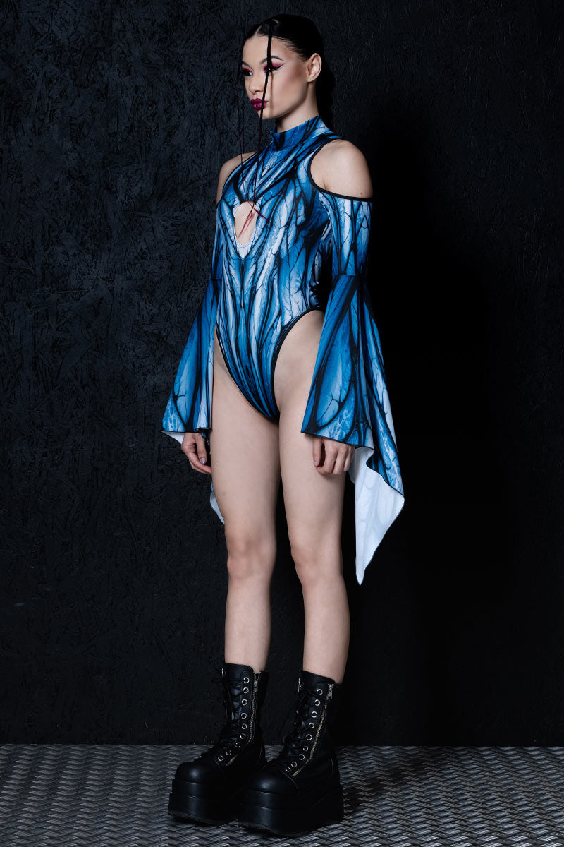 トップス a maiden devil eden body suits Eternal Vampire Cut Out Flare Sleeve Thong Bodysuit | Devil Walking