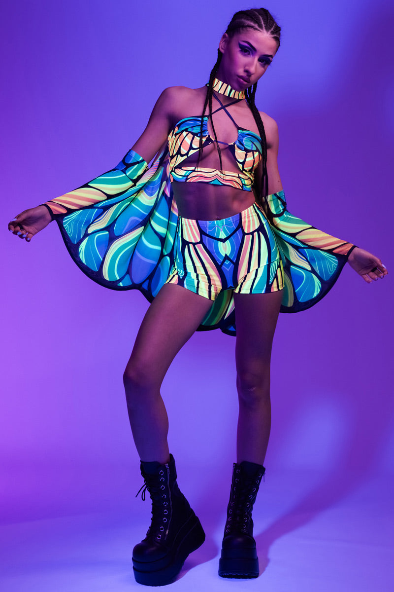 firefly-high-waisted-shorts-front-view-uv