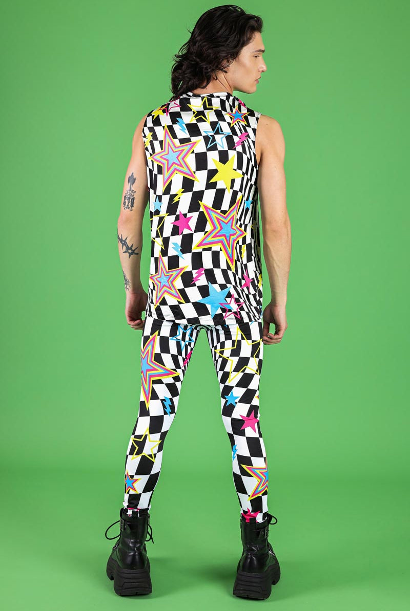 Flash Pop Men's Leggings Back View