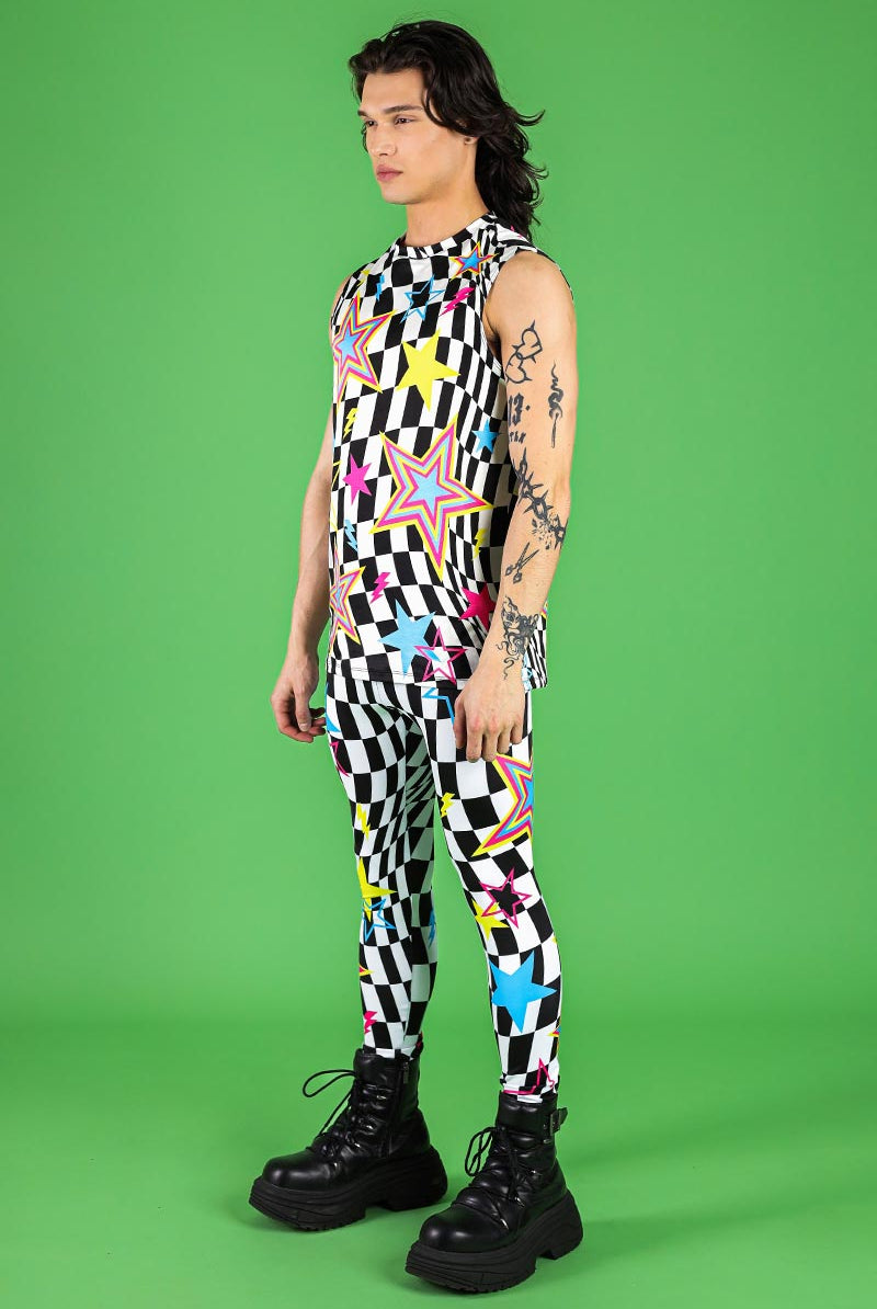 Flash Pop Men's Leggings Side View