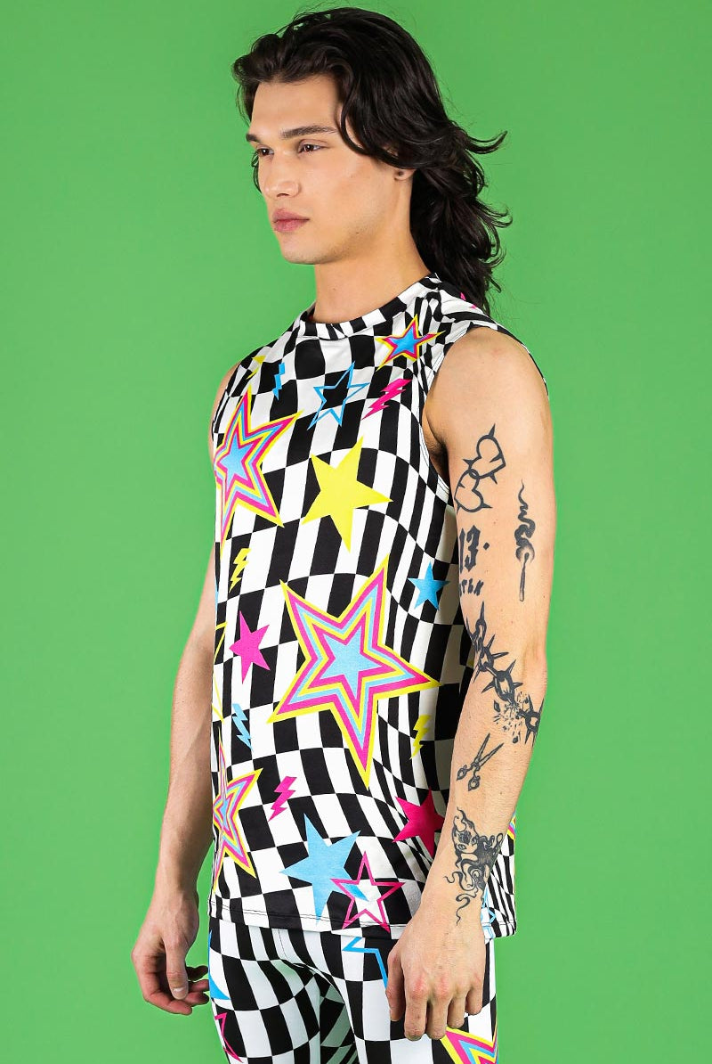 Flash Pop Men's Sleeveless Shirt Side View