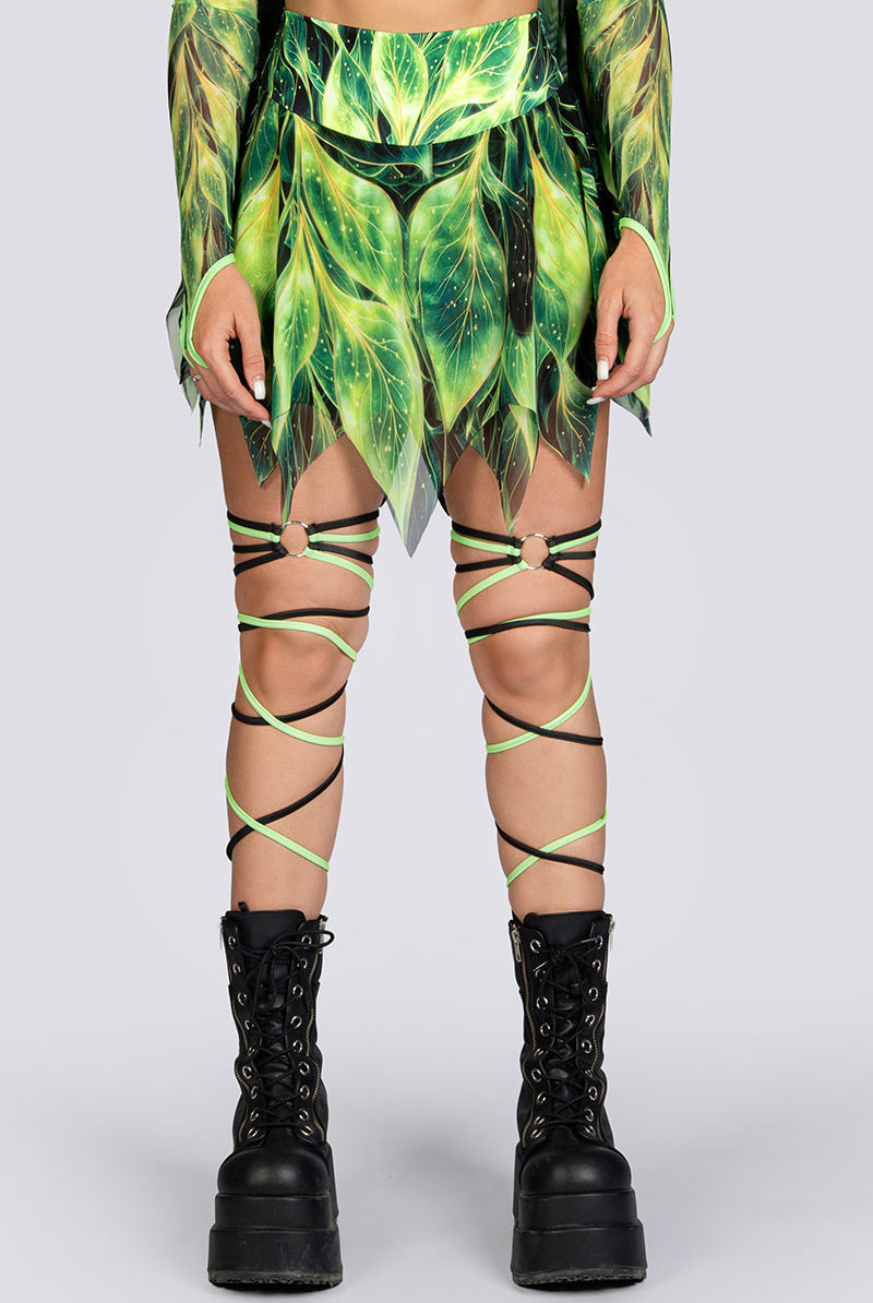 Forest Pixie Handkerchief Mini Skirt Rave Halloween Outfit
