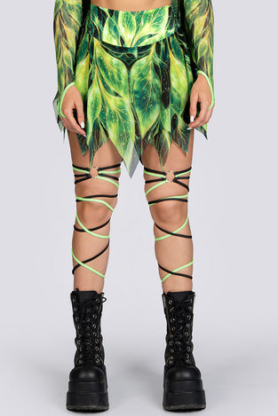Forest Pixie Handkerchief Mini Skirt Rave Halloween Outfit