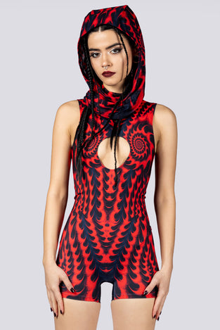 Rave Outfit Fractalia Cut Out Romper Close View