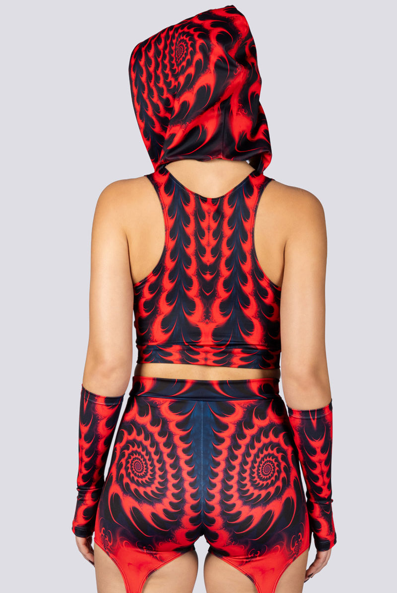 Fractalia O-Ring Flare Pants Set Back View