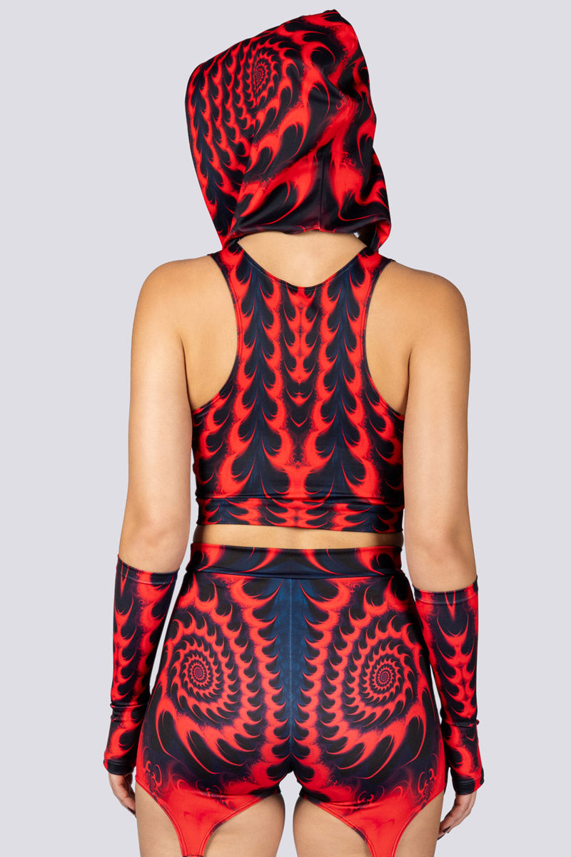 Fractalia O-Ring Flare Pants Set Back View