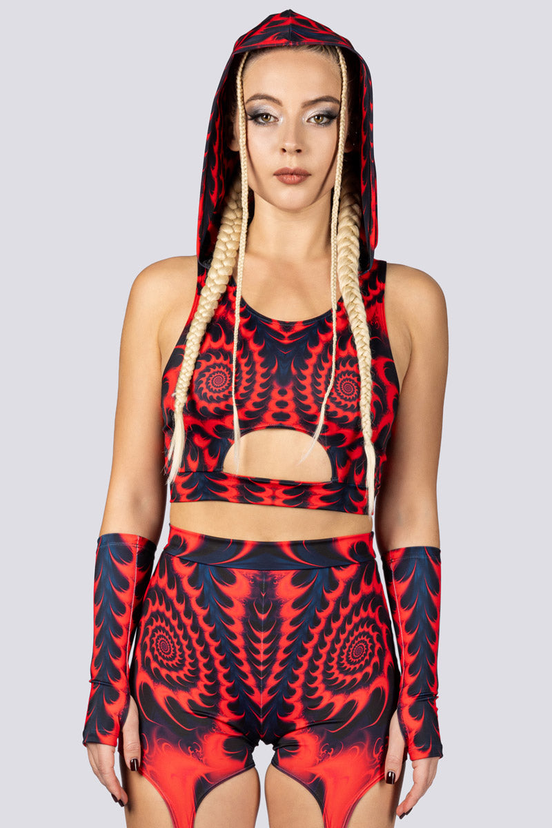 Fractalia O-Ring Flare Pants Set Close Front View