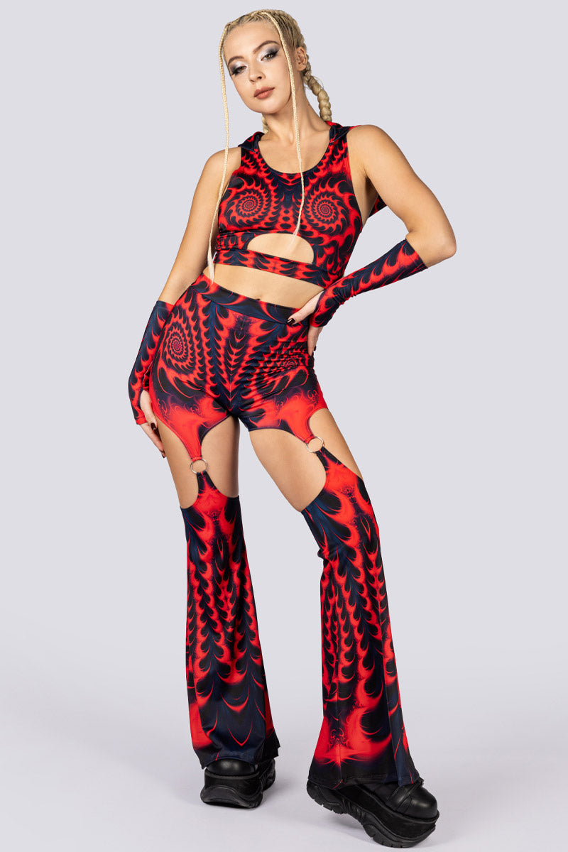 Fractalia O-Ring Flare Pants Set Front View