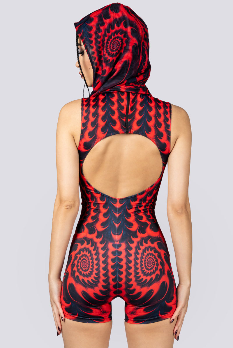 Fractalia Rave Hood Close Back View
